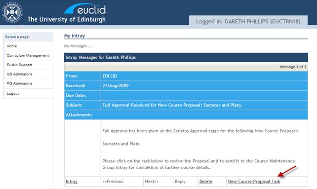 EUCLID Screenshot